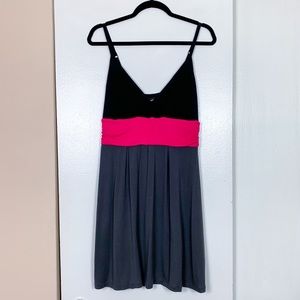 Vintage Express Color Block Mini Dress